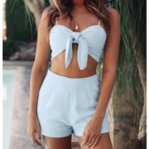 WHITEFOX Linen Blue 3-Piece Matching Set